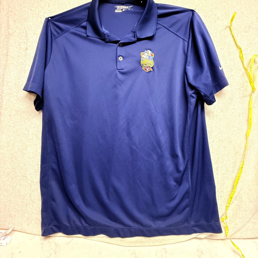 Nike Golf Disney Cruise Line Mickey Mouse Dri-FIT Polo Shirt Mens XL Navy Blue